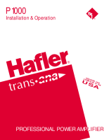 Hafler P1000 - Owners Manual 